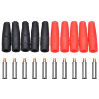 HVJ-10pcs 4mm Banana Female Insulated Jack Plug Connector For 4mm Male Non-insulated Banana Plug Connector