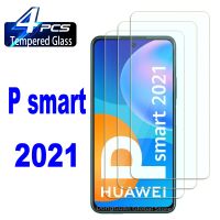 กระจกนิรภัยสำหรับ P Smart Z 2019 Y9 4ชิ้น,Y6S ชั้นหนึ่ง Y8P Y7A Y9A ฟิล์มปกป้องหน้าจอ