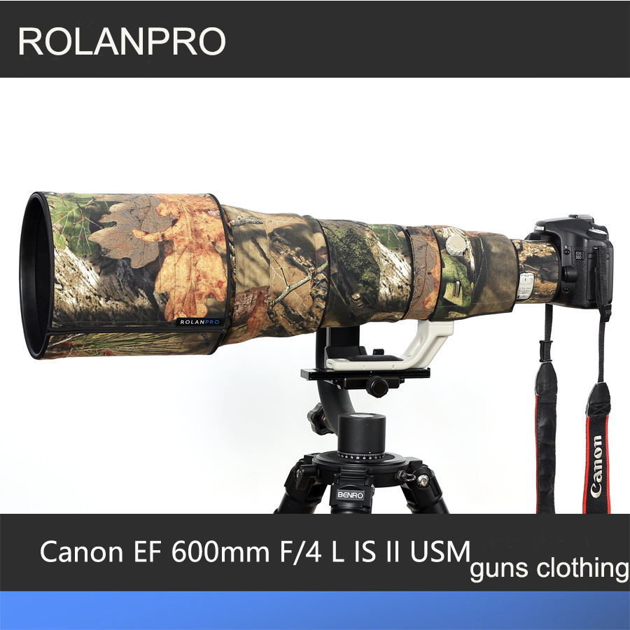 ROLANPRO Lens Clothing Camouflage Rain Cover for Canon EF 400mm f/4 DO is USM Camera Lens Protection Sleeve 