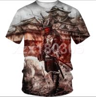 3D Print Japan Samurai Mens T shirts suitable for summer, quick drying size S-5XL, STYLE5