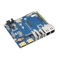 Waveshare CM4 Dual ETH WIFI6 Base for Raspberry Pi Module 4 WIFI6 Dual Port Expansion Board Onboard M.2 E KEY Interface