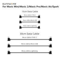 15ซม.30ซม. ข้อมูลสำหรับ DJI Mini Semavic Minimavic 2 Mavic Promavic Airspark Wire Flex Line Micro-USB TYPE C IOS Android