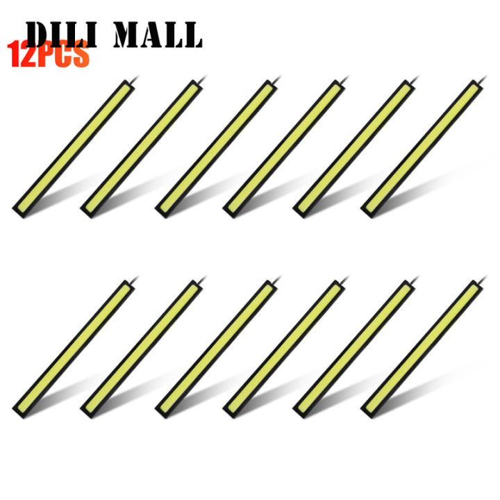 dali-mall12pcs-cob-12v-ไฟแถบไฟ-led-drl-กลางวันไฟเดย์ไลท์17cm-ภายในภายนอกชิ้นส่วนทดแทนแสง