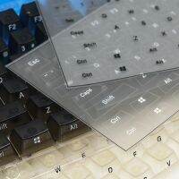 （Miss qis keycap）สติกเกอร์ติดคีย์บอร์ดแบบไม่มีสลักลายสำหรับนักเล่นเกมสติกเกอร์แบบมีตัวอักษรภาษาอังกฤษด้านคีย์บอร์ดแบบกลไกสลักกุญแจแบบใส