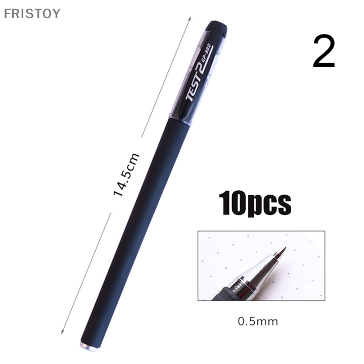 fristoy-qearl-10pcs-high-quality-0-5-0-38mm-clear-liquid-ink-ball-pen-for-student-school-office