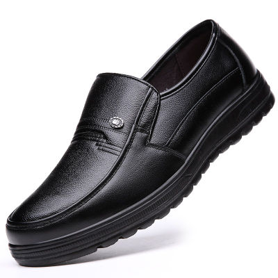TOP☆Genuine Leather Shoes Men Brand Footwear Non-slip Thick Sole Fashion Mens Casual Shoes Male High Quality Cowhide Loafers