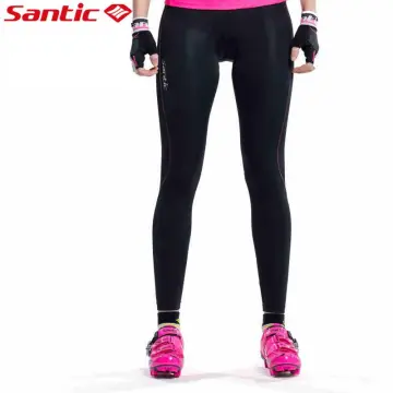 Santic Cycling Pants for Women Professional Exercise Bike 4D Padding  Reflective Tight Women Sport Wear Bike Pants Women Bicycle Tights K9LD021