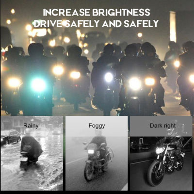 20W Super Bright Motorcycle LED Headlight Mini Projector Lens Car Driving Foglight Auxiliary Spotlight Fog Driving Light Set