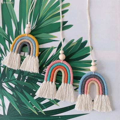 Creative Cute Rainbow Decor Hanging Pendant Ornament Car Rear View Mirror Car Pendant Hanging Car Styling Accessories 3 Color