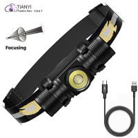 Quick removal LED headlight USB charging strong focus MINI small headlight riding lighting flashlight waterproof super bright Rechargeable  Flashlight