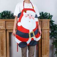 {TIN Household Products} ตกแต่งคริสต์มาส Santa Bib Smock Waiter ผู้ใหญ่การ์ตูนผ้ากันเปื้อนคริสต์มาส Man Grilling Apron