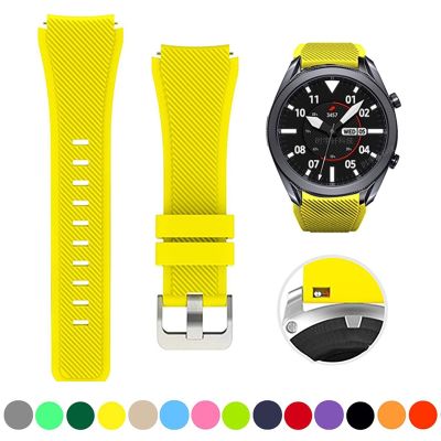 （A Decent035）สำหรับ Samsung Galaxy Watch 3 45มม. สายนาฬิกาซิลิโคนคุณภาพสูงสร้อยข้อมือกีฬา22มม. สายนาฬิกาสำหรับ Galaxy Watch 46มม.
