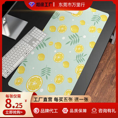 Mousepads แผ่นรองเมาส์ขนาดใหญ่เดสก์ท็อปแผ่นโต๊ะนักเรียนทางลัดสำนักงานคีย์ไม่ลื่นน่ารักสร้างสรรค์ Daquan ยางขาว PadMousepads Drtujhfg