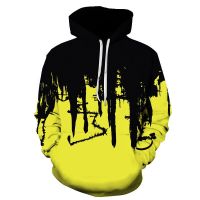 Sudadera con capucha de gran tamaño para hombre, ropa con estampado 3D de tinta, informal, suelta, personalizada, para deportes al aire libre, venta directa de fábrica