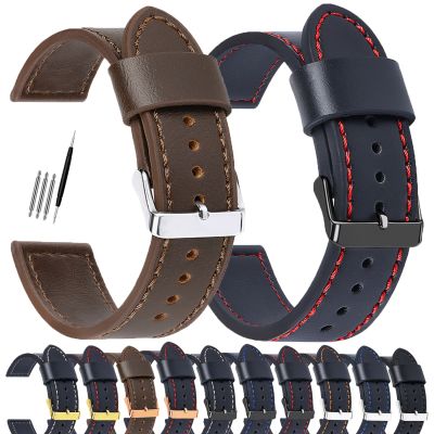 18mm 20mm 22mm 24mm Leather for Men Accessories Sport WristBand