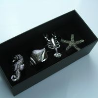 Free Shipping Sea Napkin Ring Wedding Decoration ,Cheap Set Of 4 Pcs With Black Box