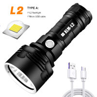 Super Powerful LED Flashlight With CREE L2 XHP70 Waterproof torch USB rechargeable Ultra Bright Lantern for camping hunting