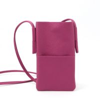 New Customized Bag Leather Crossbody Phone Shoulder Bag Adjustable Strap Mobile Phone Pouch for Iphone with Pocket Slot