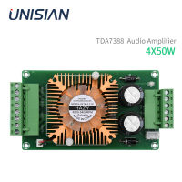 UNISIAN TDA7388เครื่องขยายเสียง4X40W สี่ช่องเครื่องขยายเสียงสำหรับการปรับเปลี่ยนเครื่องเสียงรถยนต์ระบบโฮมเธียเตอร์