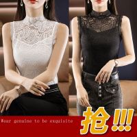 Children Joker Fake Maxillary In The Spring And Autumn Period High-Grade Lace Sleeveless Shirt Render Unlined Upper Garment Is Tie-In Sweater New Winter