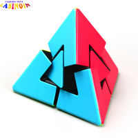 TS【ready Stock】Plastic Smart Cube Pyramid Speed Cube Magnetic Charging Cube Magic Cube Puzzle Toy【cod】