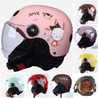 New multicolor children 39;s helmet four seasons universal cute cartoon helmet electric car helmet with bib