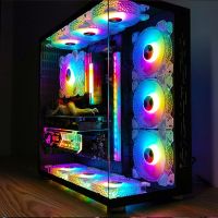 【CW】 NEW 120mm RGB Cooling Fan Computer Case Silent Fan Computer Symphony 6P Adjustable ARGB Music Motherboard Synchronous Case Fan