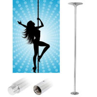 Dance pole 45 mm rotating static peeling pole, portable detachable dance pole kit, with tools, suitable for beginners professional fitness exercise club party bar home gym