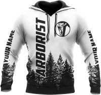 Arborist d Black &amp; White Unisex Hoodie Unisex 3D Shirts All Over Printed Sportwear Hoodie, T Shirt, Zip Up Hoodie, Sweatshirt for Men Women Adult Full Size S-5XL HD_681