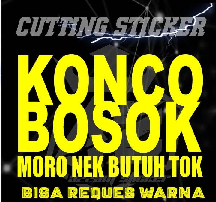 Sticker Kata Kata Konco Custom Cutting Katabody Mobil Truck Pick Up L Cutting Sticker