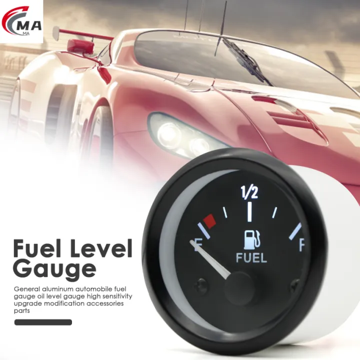 AUTO 12v 52mm Universal Aluminum Car Fuel Gauge Fuel Level Gauge Meter