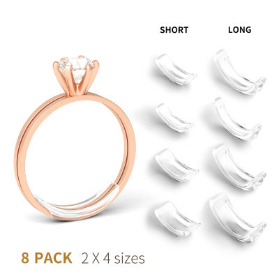 LazaraLife ตัวปรับขนาดแหวนสำหรับหลวมแหวนแหวนยามซิลิโคนกระชับ4ขนาด