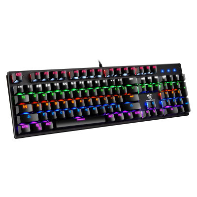 Green Axis Mechanical Gaming Keyboard USB RGB Gaming Keyboard 104 Keys Without Punch Keyboard Luminous Mechanical Keyboard