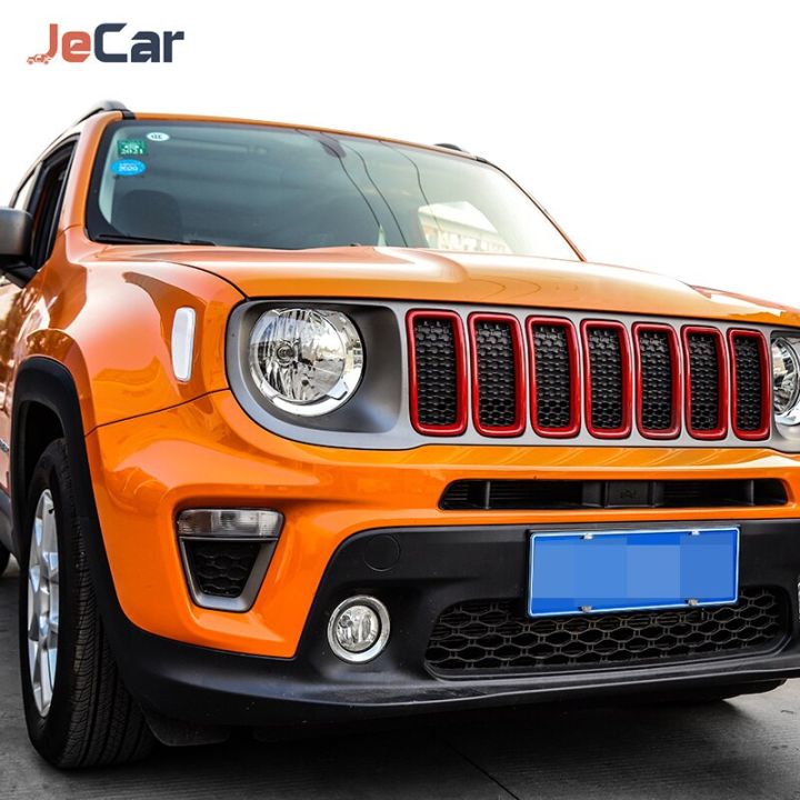 สติกเกอร์ตกแต่งกระจังหน้ารถยนต์-abs-สำหรับ-jeep-renegade-2019ของแต่งตกแต่งรถภายนอก