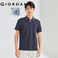 Giordano ผู้ชาย เสื้อโปโลยางประตูทรงเข้ารูป แขนสั้น สีตัดกัน Free Shipping 01012426