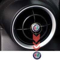 Aluminum Alloy Air Outlet Center Emblem Decorative Sticker For Alfa Romeo Giulia Stelvio Car Interior Accessories