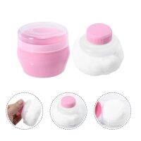 Hot Selling 2 Sets Baby Plush Puff Empty Body Powder Container Makeup Containers Silky Puffs Travel Kit Pp