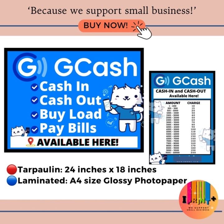 Tarpaulin and Laminated GCash - G Cash High | Lazada PH