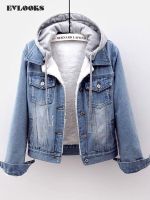 ZZOOI Fleece Warm Winter Women Jean Jacket Pockets Button Soft Hooded Warm Outerwear Hooded Fashion Slim Denim Coats Female