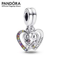 Pandora Splitable hearts sterling silver dangle with icy blue, blazing yellow, burnt orange, royal purple crystal and fancy fairy tale pink CZ เครื่องประดับ   จี้ชาร์ม ชาร์มสีเงิน สีเงิน ชาร์มเงิน เงิน ชาร์มสร้อยข้อมือ ชาร์มแพนดอร่า แพนดอร่า