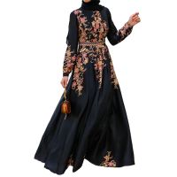 2023 new Golden Prom Dress Modest maxi long dress Muslim dress