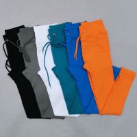 【YD】 Ribbed Seamless Pants Waist Gym Leggings Drawstring Sport Tummy Training Tights