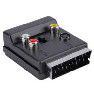 Newest Switchable Scart Male to Female S-Video 3 RCA Audio Adapter Convector thumbnail