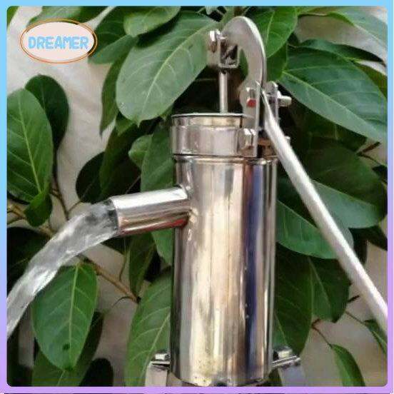 AJDL sell 201 Stainless Steel Manual Water Pump Lift 10M Manual Deep Well Pump Hand Shake