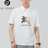 JK Court เสื้อยืดแขนสั้นผู้ชาย,เสื้อยืดหนักๆแบบเรียบง่ายสไตล์ญี่ปุ่นเสื้อผ้าลำลองใช้ได้หลายโอกาสฤดูร้อน