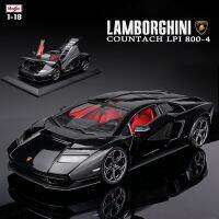 Maisto 1:18สีดำ LLamborghini Countach LPI 800-4โมเดลรถโลหะผสมการจำลองของสะสมของขวัญของขวัญวันเกิดของเล่นเด็กผู้ชาย