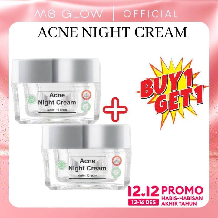 Ms Glow Acne Night Cream 12gr Lazada Indonesia