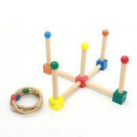 Montessori ของเล่น Wood Ring Toss เกม Color Sorting N Matching Screwing กิจกรรม Fine Motor Skill Hand-Eye Coordination Practice