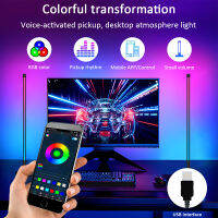 Mihheal ไฟไฟ LED TV เข้าข้างเตียงเล่นเกมแอปรีโมทคอนโทรลบลูทูธไฟกลางคืนเข้าจังหวะหยิบได้แบบ RGB