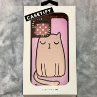 Casetify X Meow Cat เคสโทรศัพท์มือถือ Pc Tpu แบบแข็ง ปิดด้านหลัง พร้อมกระจกแต่งหน้า สําหรับ  Iphone 7 8 Plus 7+ 8+ X Xs Xr 11 12 Pro 12 13 Pro Max Xsmax Se 2020 Mini